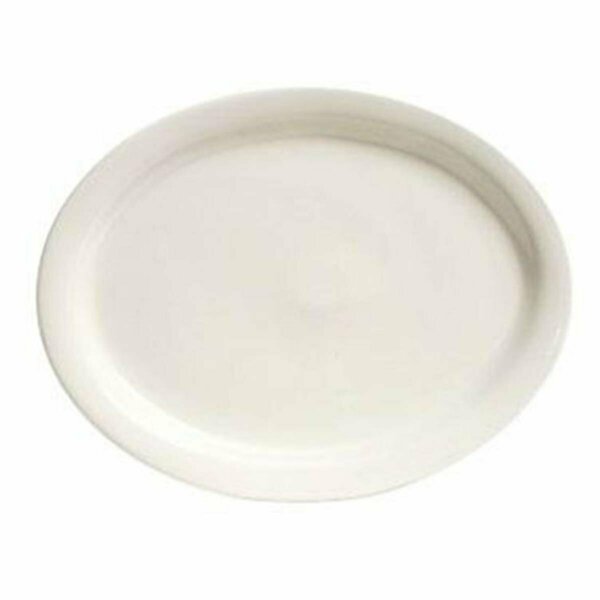 Tuxton China Nevada 7.13 in. x 5.75 in. Oval Platter - White - 3 Dozen TNR-040